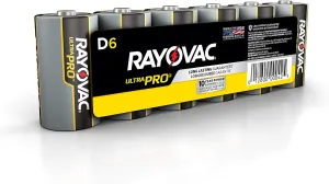 Rayovac D Batteries, Ultra Pro Alkaline D Cell Batteries (6 Battery Count)