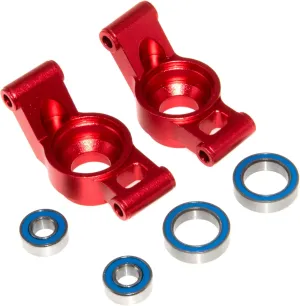 Rear Hub Stub Axle Carriers Compatible with 1/16 Traxxas Mini Maxx Upgrade Monster Truck Rc Car Aluminum Alloy Part Replace(Red)