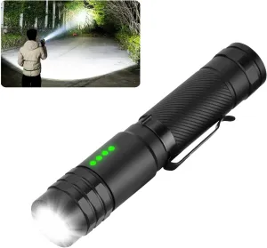Rechargeable Flashlights 3000 Lumen, Super Bright Flashlight Rechargeable USB-C, Portable LED Flash Light 5 Modes, IPX6 Waterproof, Powerful Flashlight for Home Outage, Outdoor, Emergencies