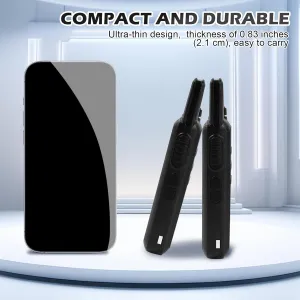 Rechargeable Walkie Talkies for Adults 22 FRS Channels Two-Way Radios with Earpieces Long Range VOX Mini Transceivers for Business Company USB Charger for Camping Hiking Church Shop (2 Pack)