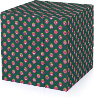 Red Strawberry Cute Faces Funny 3x3x3 Cube Smooth Lightweight Puzzle for Adult Graphic Printing Travel