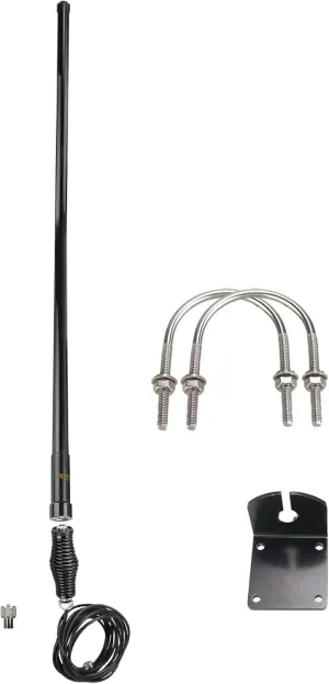Retevis Heavy Duty Mobile Radio Antenna, Dual Band UHF/VHF Antenna, 48.2inch Fiberglass Antenna,Mount Bracket,Spring Base with 16ft RG-58U Coaxial Cable,Compatible with Midland Retevis RT95 RT98 Radio