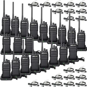 Retevis RT17 Walkie Talkies with Earpiece,2 Way Radio Long Range,Heavy Duty, Rechargeable Walkie Talkies for Adults,Handheld for School Construction site Church Security Team(20 Pack)