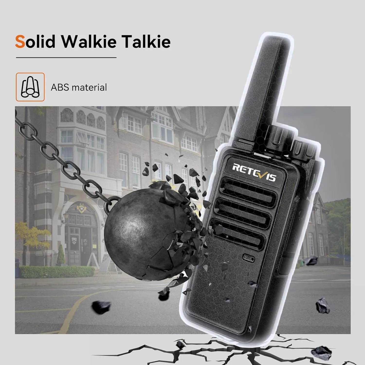 Retevis RT68 2 Way Radio, Long Range Walkie Talkies for Adults (10 Pack) with 10 Multi Way Charger, Easier Securer Charging, 1200mAh, Compact Handheld Two Way Radios Rechargeable for Industry
