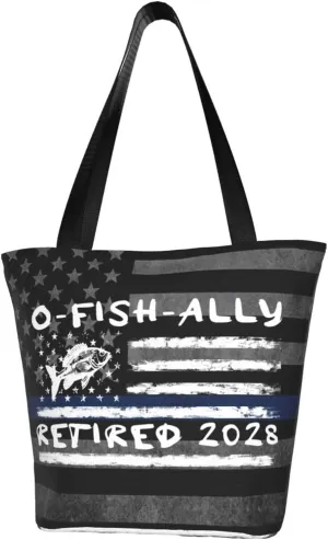 Retirement Fisherman O-Fish-Ally Retired 2028 Fashion Shoulder Bag Large Capacity For Man Or Woman