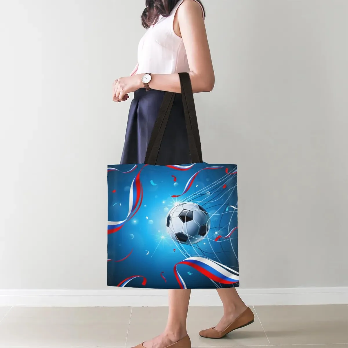 Retro Yellow Basketball Canvas Tote Bag for Women Men Stylish Tote Handbag Shoulder Bag Reusable Grocery Bag