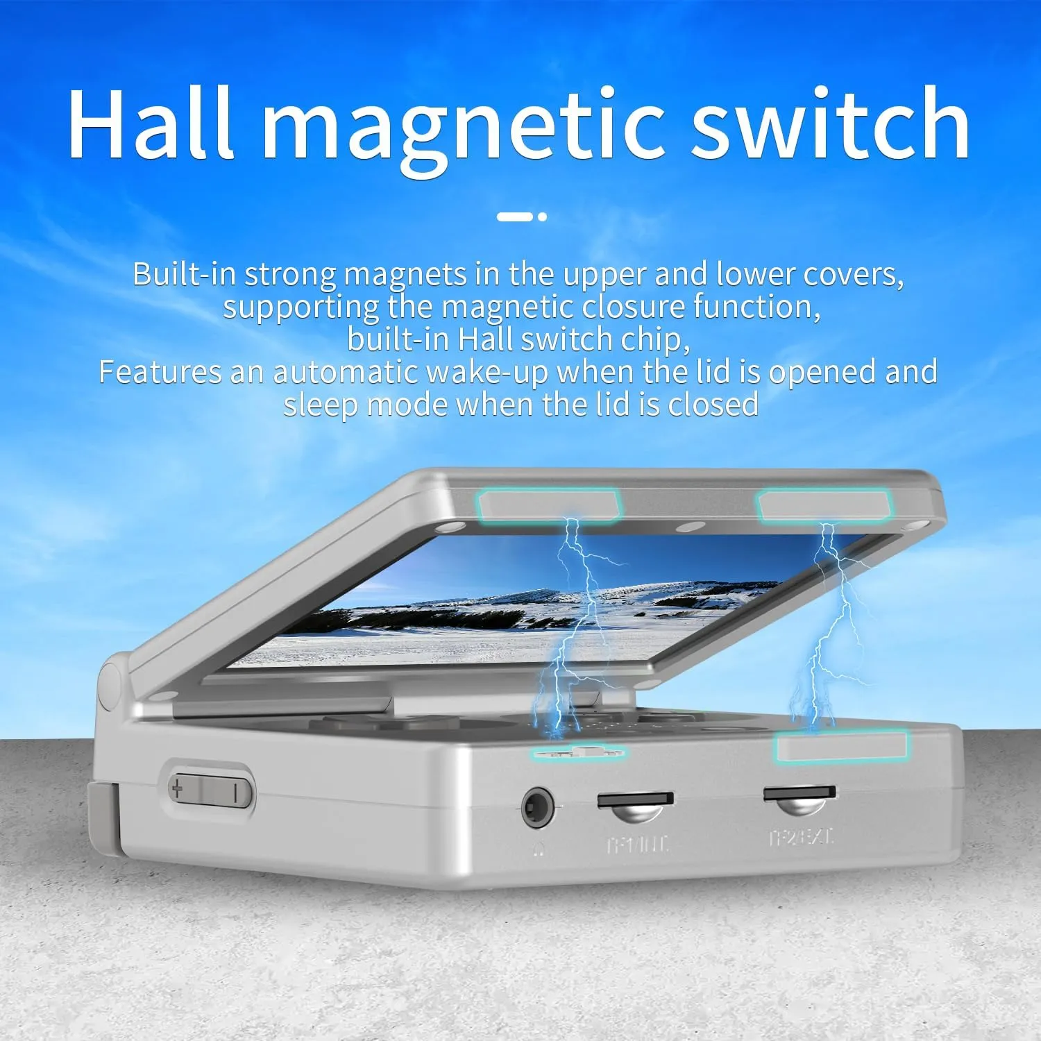 RG35XXSP Flip Retro Handheld Game Console ,3.5 Inch IPS Screen Linux System Built-in 64G TF Card 5532 Games Support 5G WiFi Bluetooth TV Output(Silver-New)