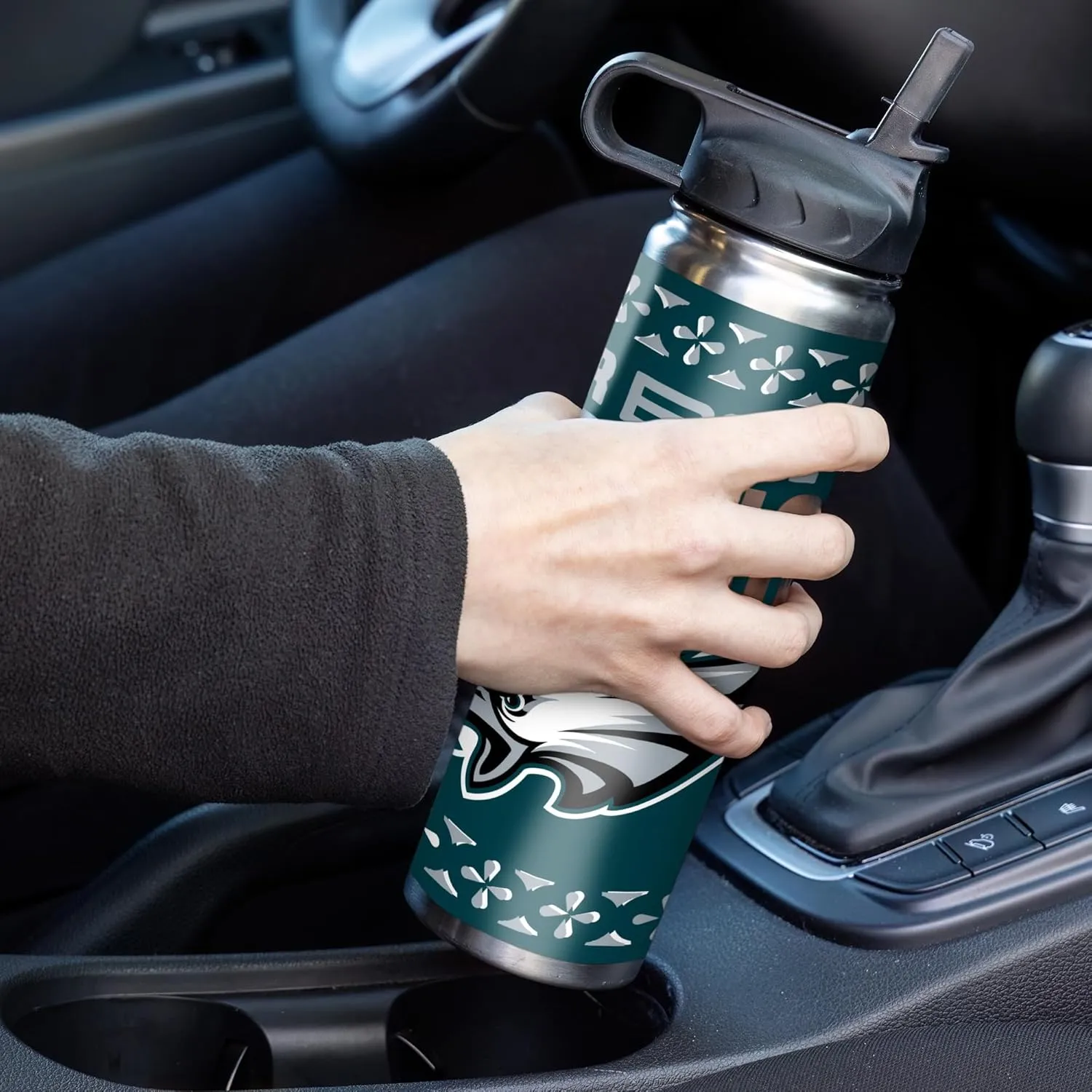 Rico Industries NFL Football Stainless Steel Tumbler with Lid - Great For Coffee, Tea, Water or Cocktails