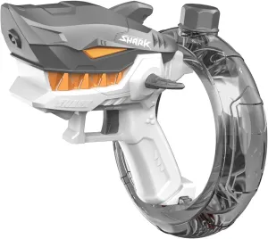 RMISODO Automatic Squirt Guns Toys, Shark Automatic Water Blaster Toys, Electric Water Gun for Adults & Kids,300cc Large Capacity, Long Range 24-32 FT,Summer Swimming Pool Party and Outdoor (Grey)