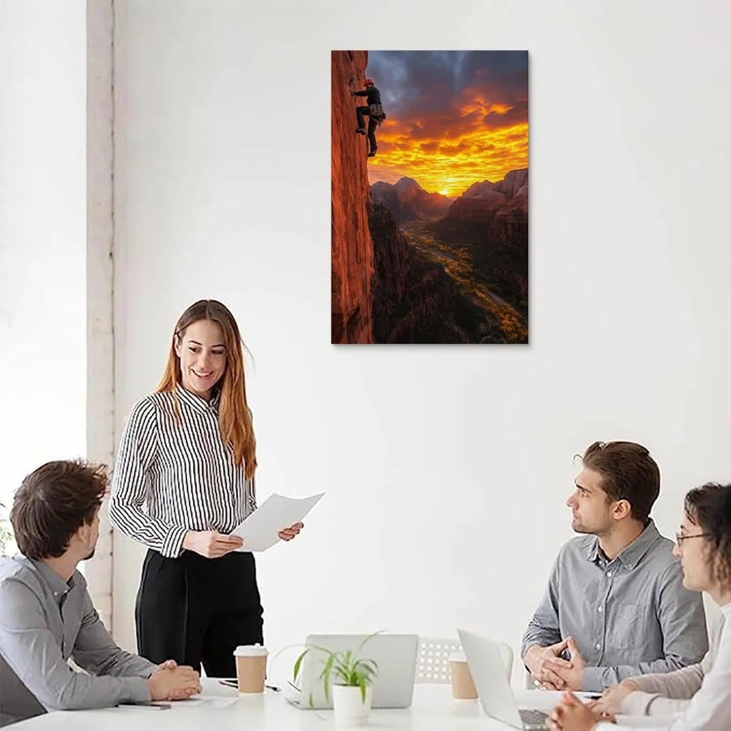 Rock Climbing Extreme Sports Decorative Painting Art Poster Canvas Art Posters for Room Aesthetic And Wall Art Picture Living Room Decor 12x18inch(30x45cm)
