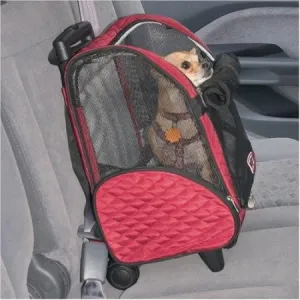 Roll Around Pet Carrier - Medium-Red