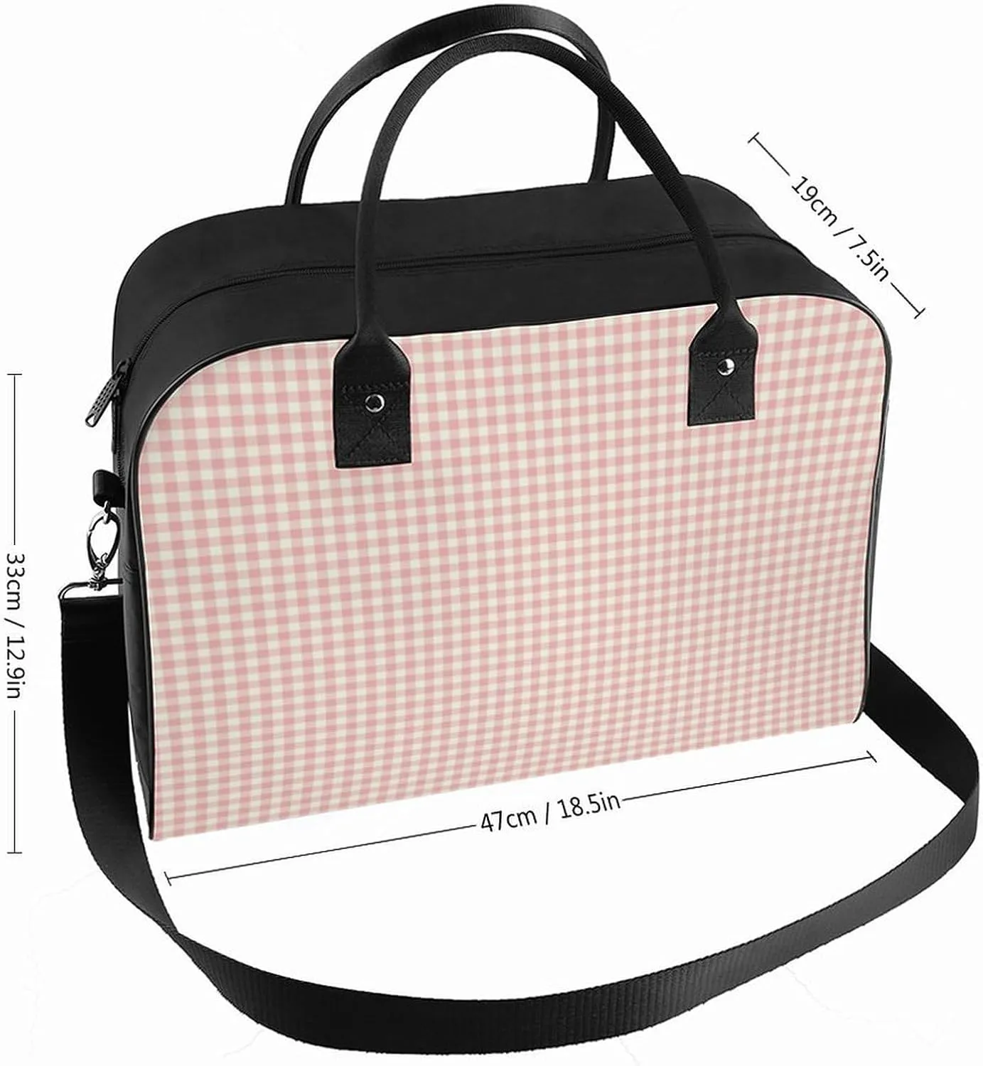Ross Red Tartan Clans Fashionable Large Capacity Travel Handbag Unisex