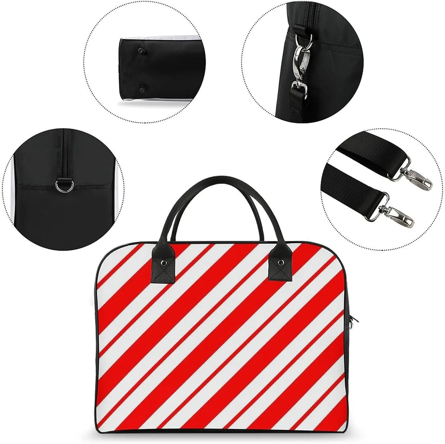 Ross Red Tartan Clans Fashionable Large Capacity Travel Handbag Unisex