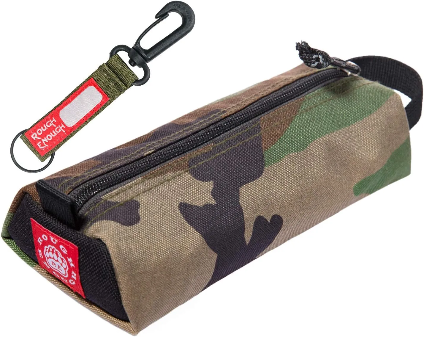 Rough Enough Small Pencil Case Pouch Bag for Adults Boys Girls Kids School Stationary Art Supplies Office Camo Cordura