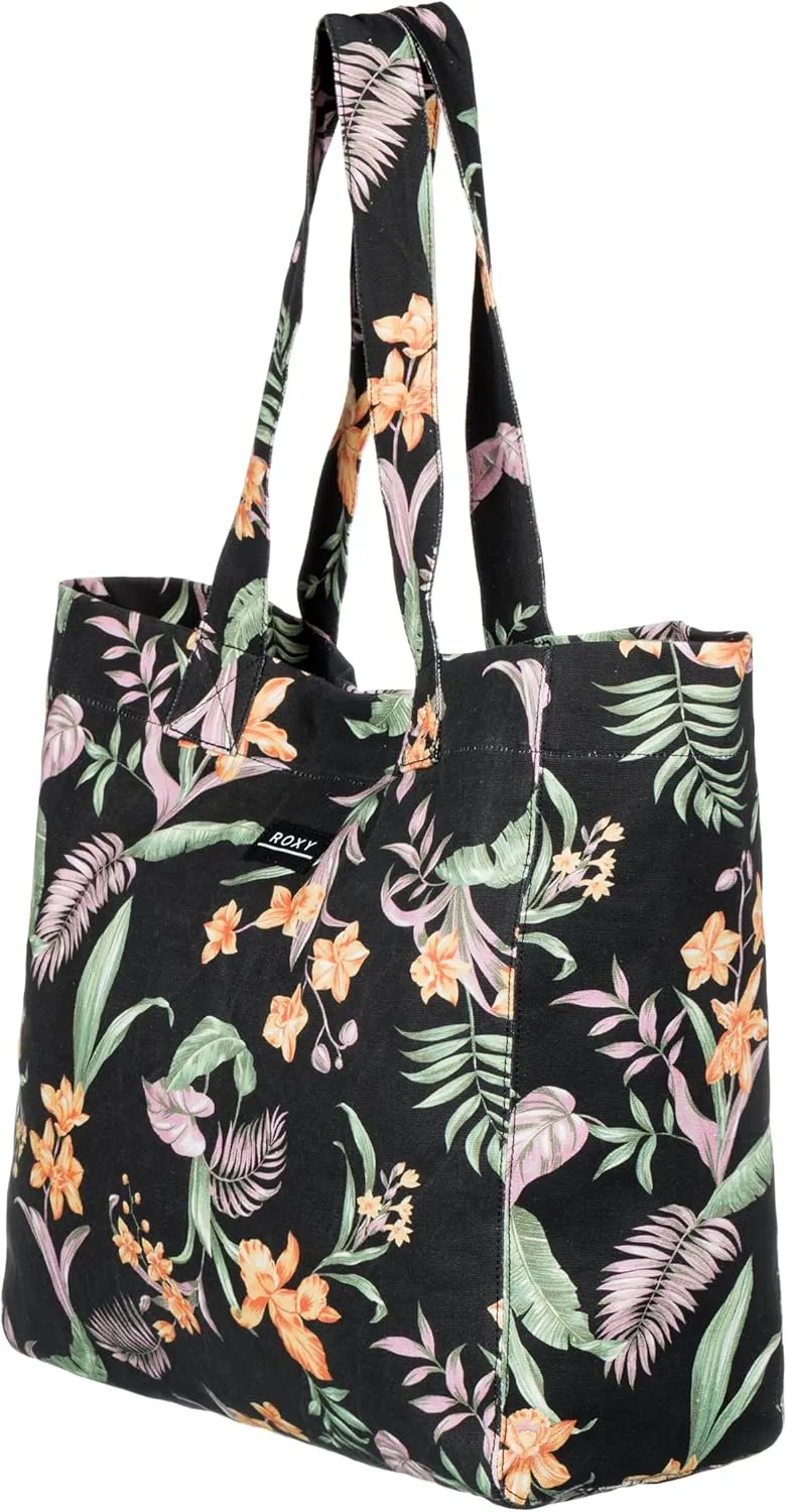 Roxy Women's Cotton Tote Bag | Everyday Carry | Beach | Travel | Vacation | Reusable | Lightweight