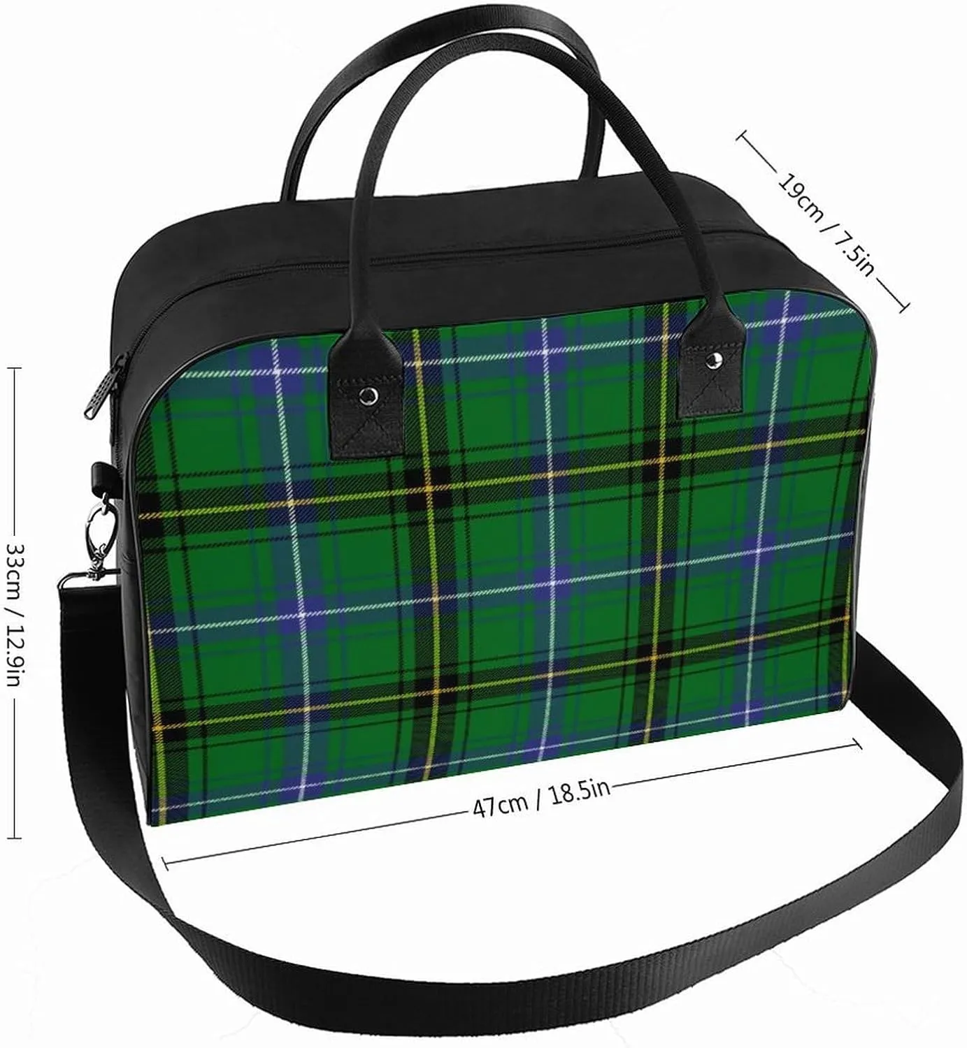 Royal Stewart Tartan Fashionable Large Capacity Travel Handbag Unisex