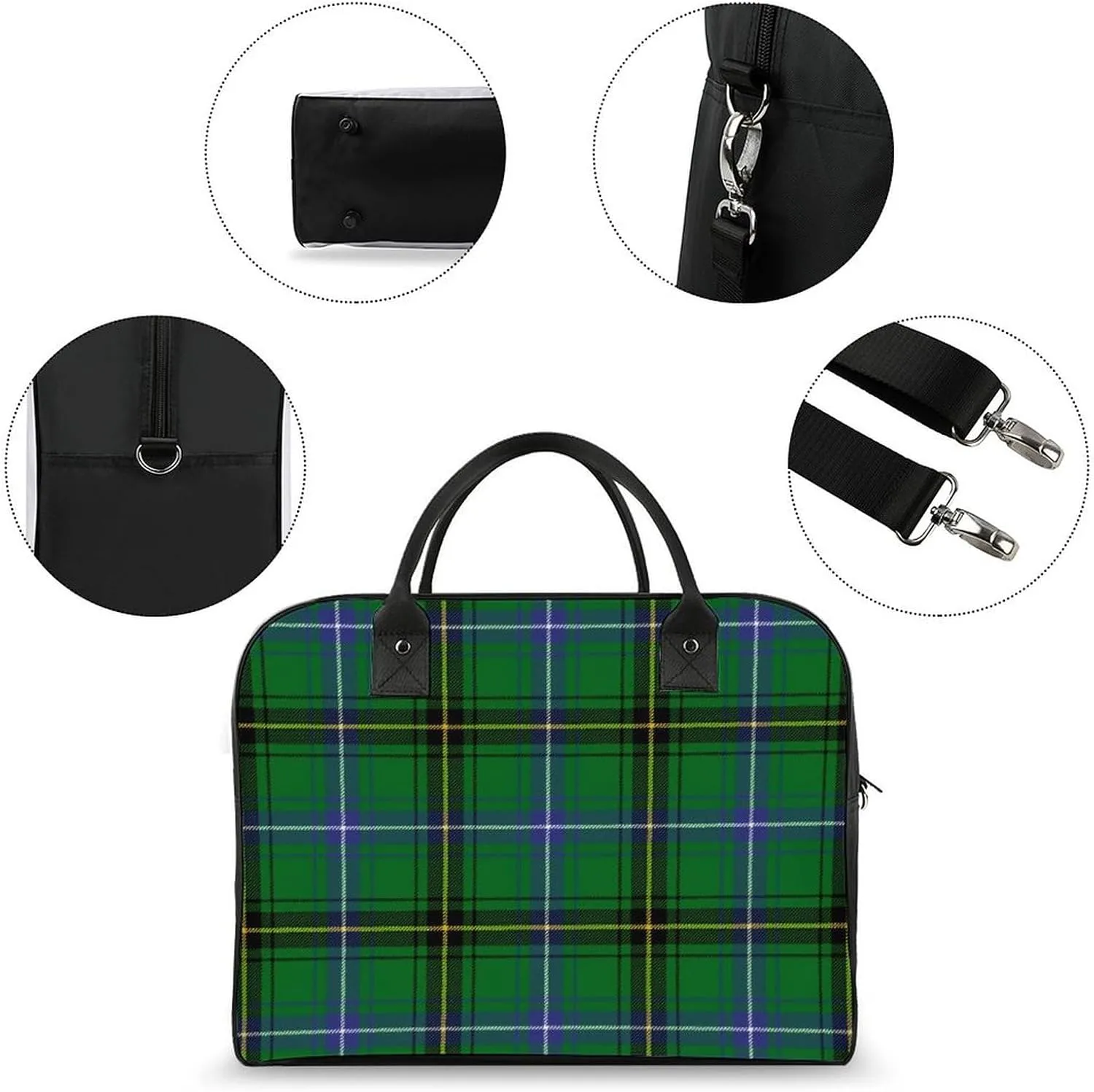 Royal Stewart Tartan Fashionable Large Capacity Travel Handbag Unisex