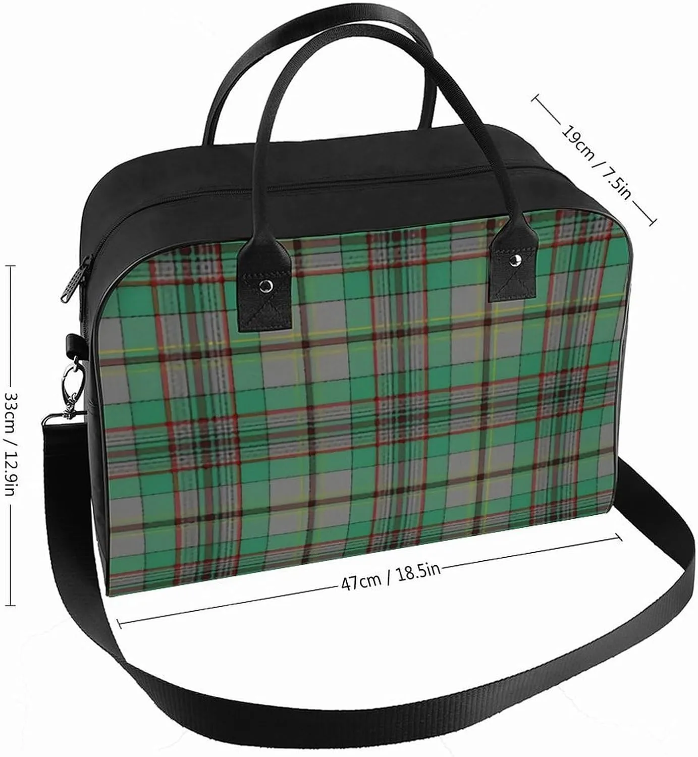 Royal Stewart Tartan Fashionable Large Capacity Travel Handbag Unisex