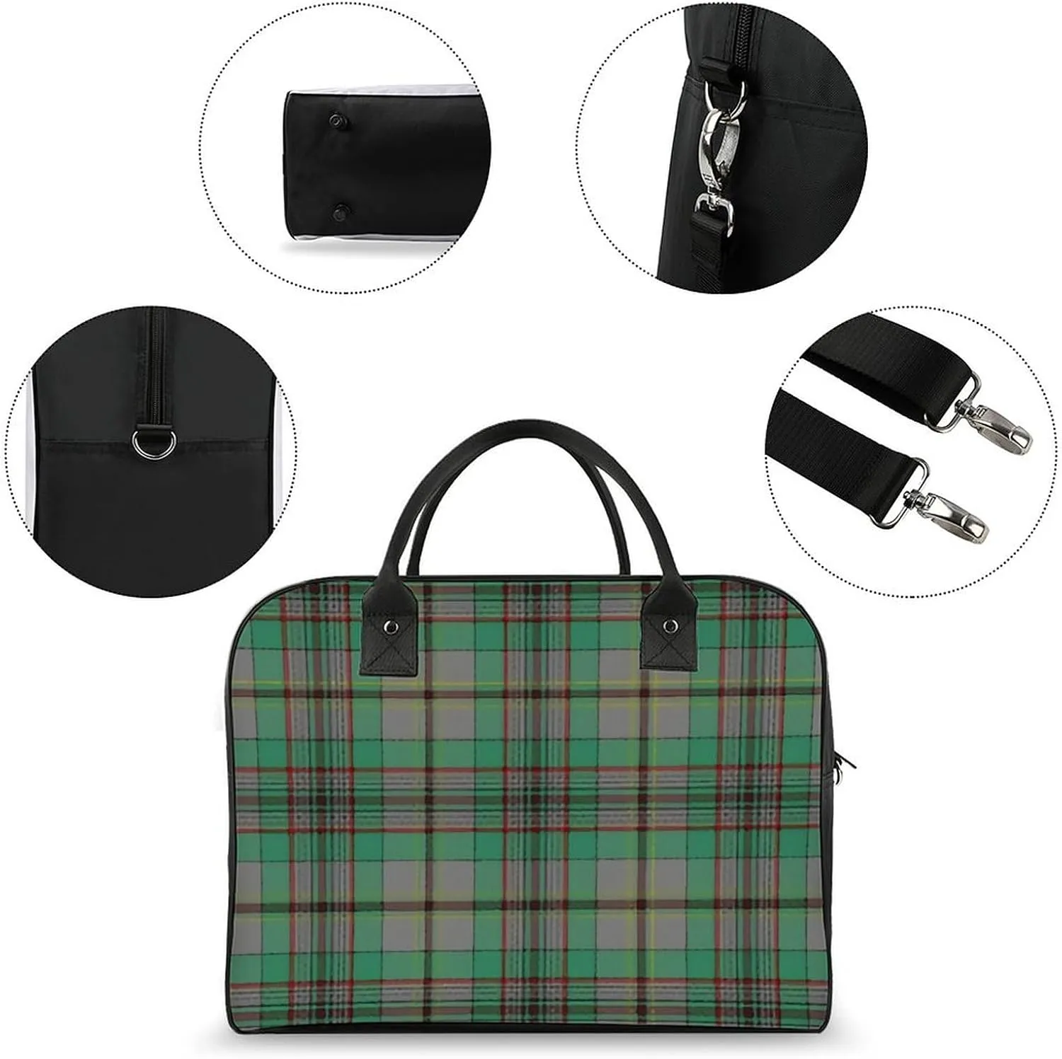 Royal Stewart Tartan Fashionable Large Capacity Travel Handbag Unisex