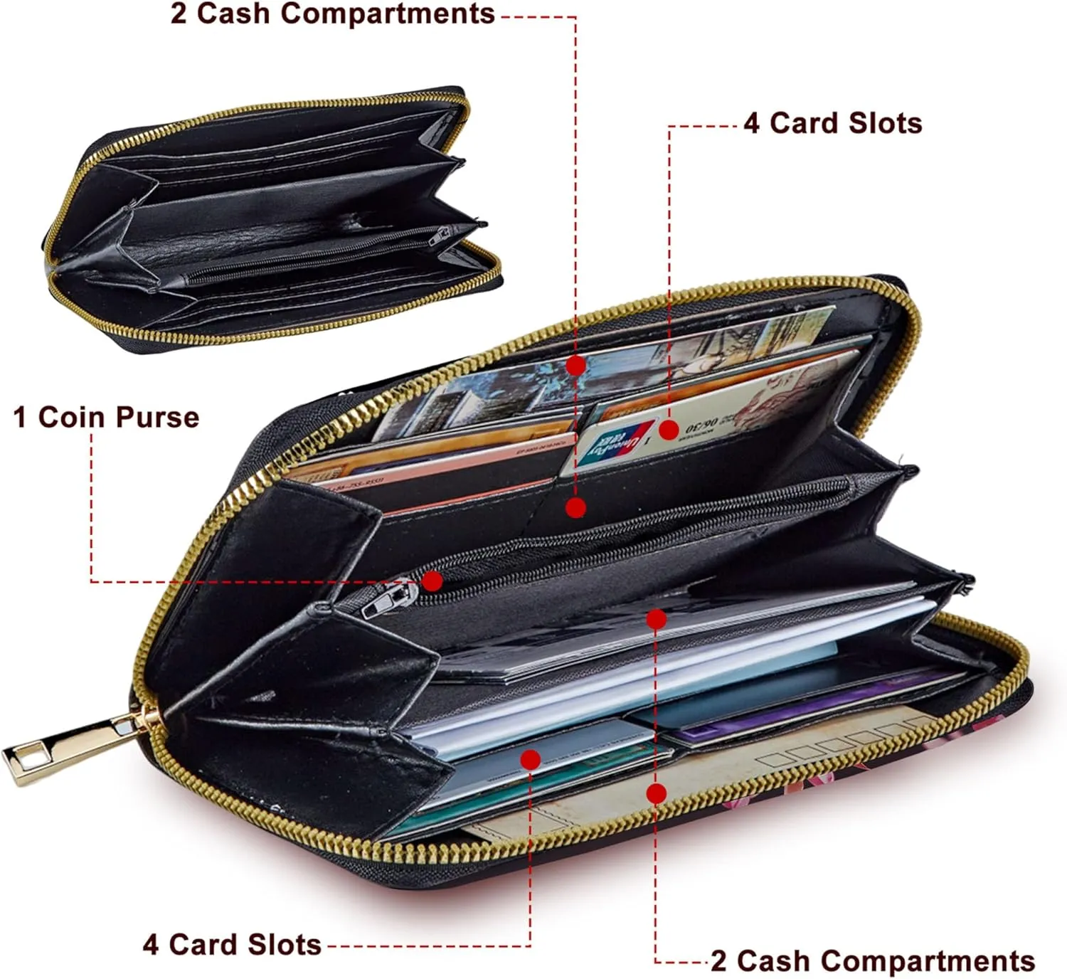 RYUITHDJP Large Capacity Wallet - B