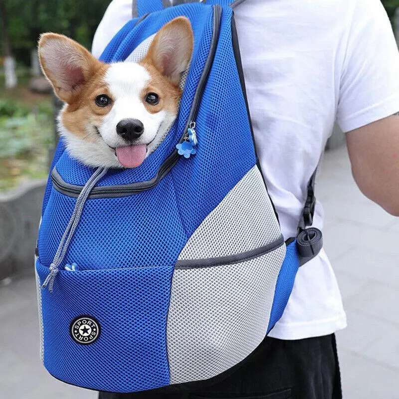 S Size Puppy Travel Mesh Pet Dog Carrier Backpack Front Travel Portable Shoulder Bag