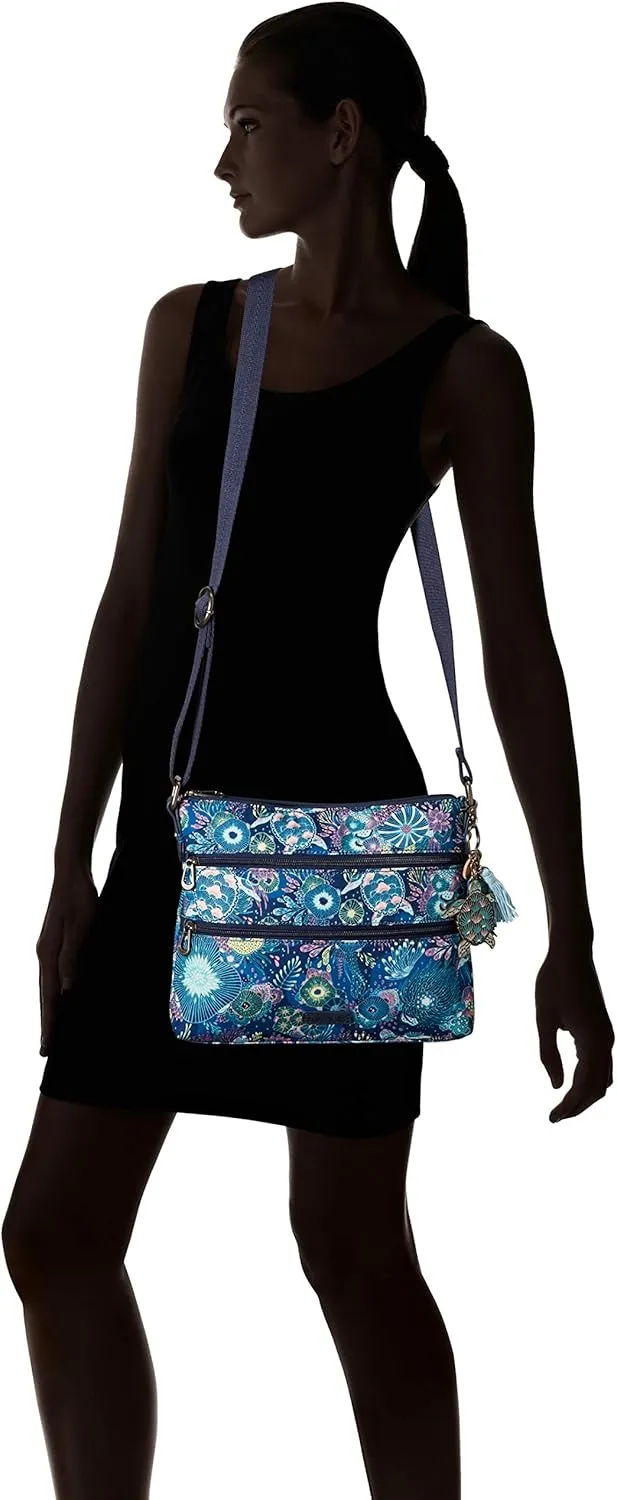 Sakroots Artist Circle Basic Crossbody in Eco Twill, Adjustable Crossbody Strap