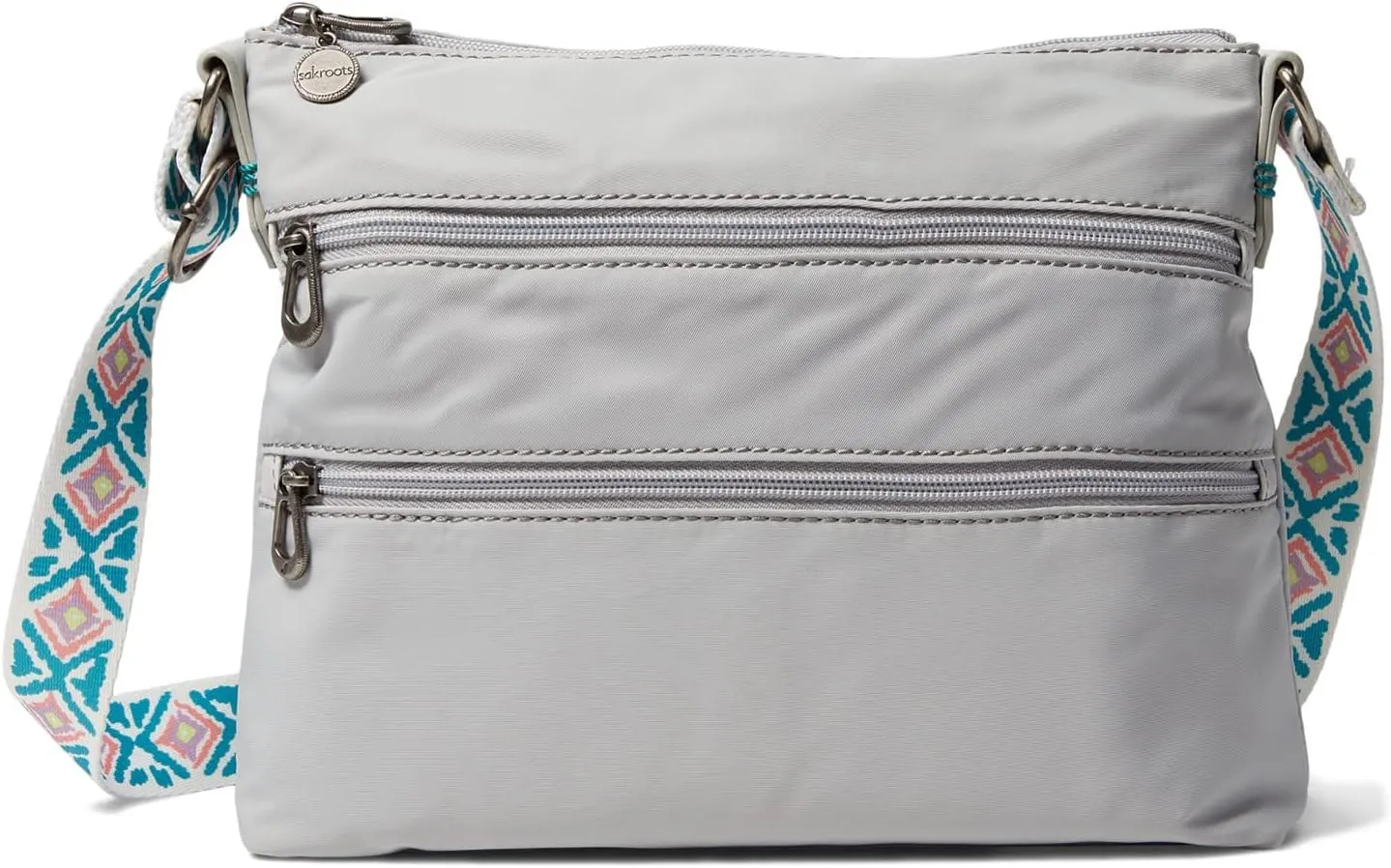 Sakroots Artist Circle Basic Crossbody in Eco Twill, Adjustable Crossbody Strap