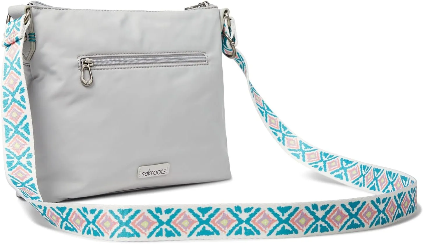 Sakroots Artist Circle Basic Crossbody in Eco Twill, Adjustable Crossbody Strap