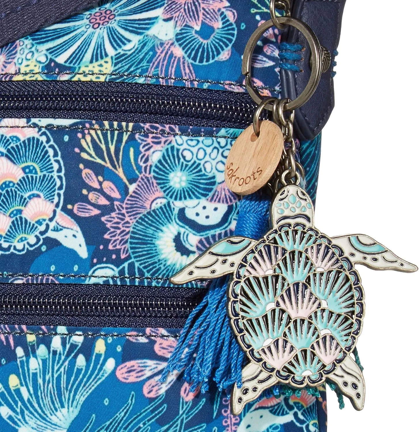 Sakroots Artist Circle Basic Crossbody in Eco Twill, Adjustable Crossbody Strap