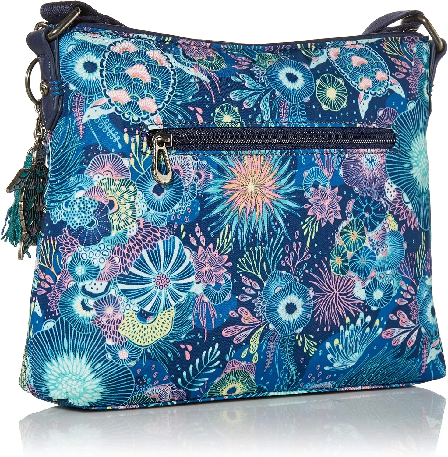 Sakroots Artist Circle Basic Crossbody in Eco Twill, Adjustable Crossbody Strap