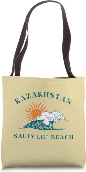 Salty Lil Beach Kazakhstan Travel Souvenir Tote Bag