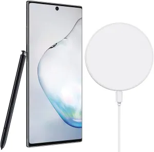 SAMSUNG Galaxy Note 10  Plus (256GB, 12GB) 6.8" QHD  AMOLED, Snapdragon 855, 4300mAh Battery, 4G LTE Fully Unlocked (T-Mobile, Verizon, Global) N975U1 US Model (w/Wireless Charger Pad, Aura Black)