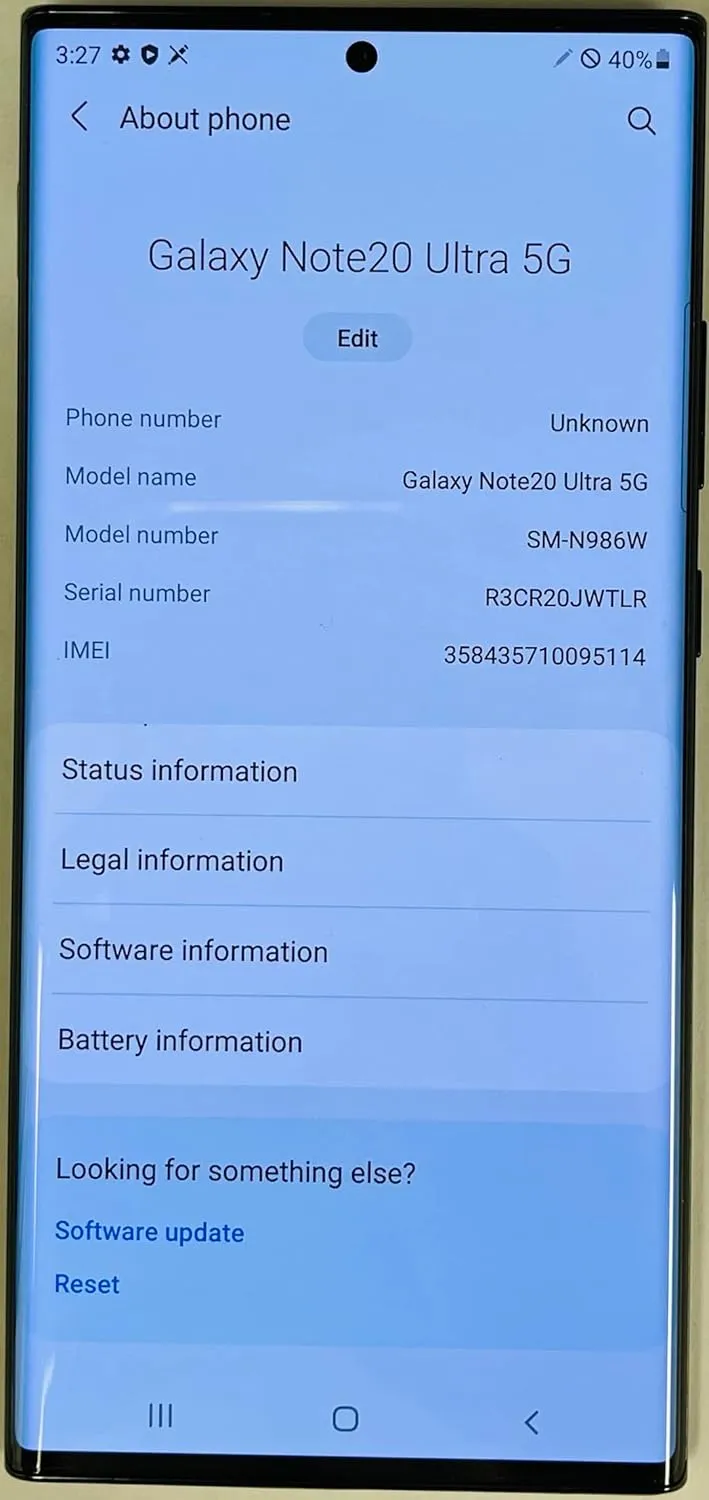 Samsung Galaxy Note 20 Ultra 128GB Unlocked Android Smartphone - Mystic Black (Renewed)