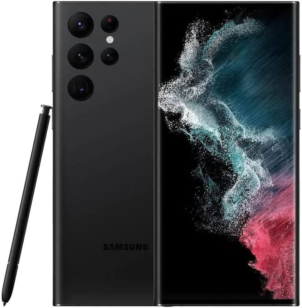 Samsung Galaxy S22 Ultra 5G Factory Unlocked Android Smartphone, 256GB, 8K Camera, 120Hz Refresh Rate, S Pen, Long Battery Life, Fast Processor, US Version, Phantom Black (Renewed)