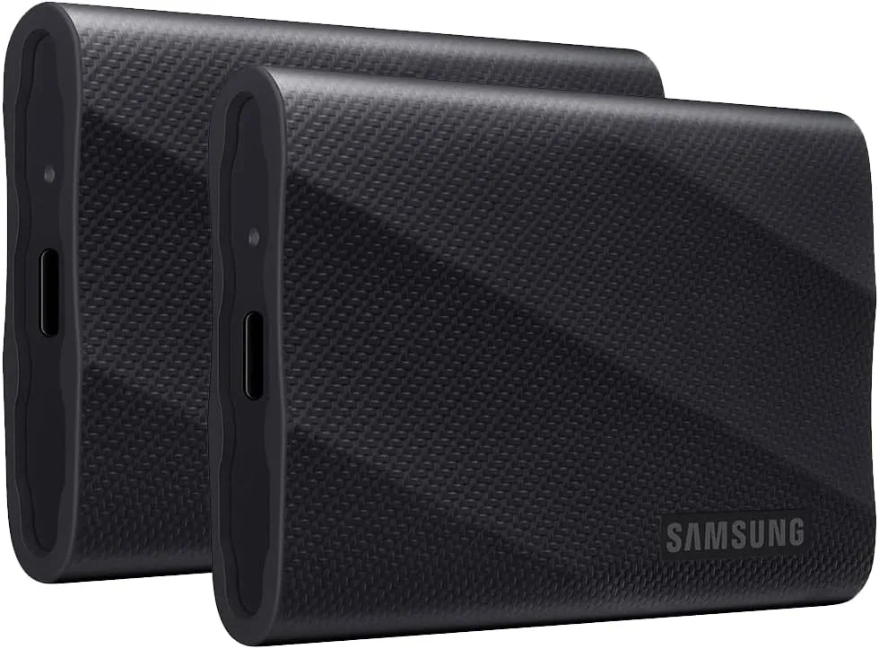 Samsung MU-PG4T0B T9 4TB Portable SSD, USB 3.2 Gen 2x2, Black (2-Pack)