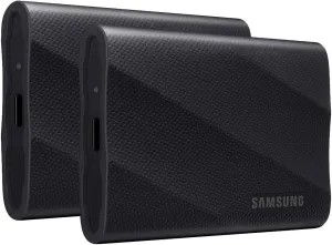 Samsung MU-PG4T0B T9 4TB Portable SSD, USB 3.2 Gen 2x2, Black (2-Pack)