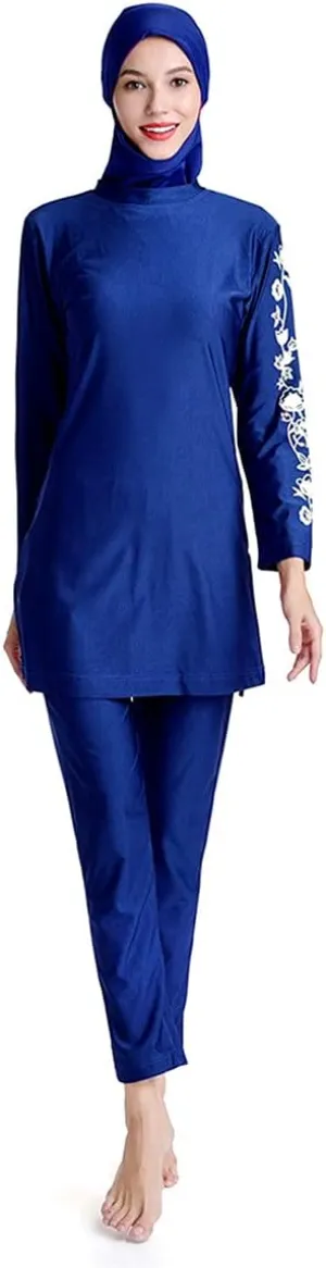 SARBUTER Muslim Swimwear for Women Modest Full Cover Swimsuit Long Sleeve Hijab Burkini