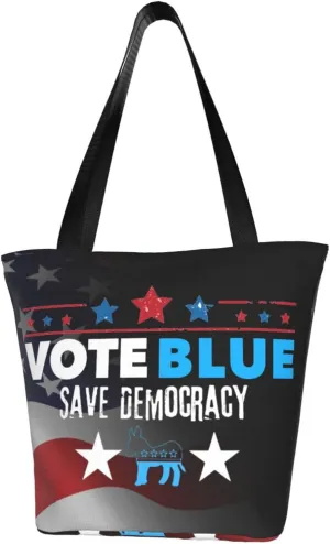 Save Democracy Vote Blue Make Truth Great Again Fashion Shoulder Bag Large Capacity For Man Or Woman