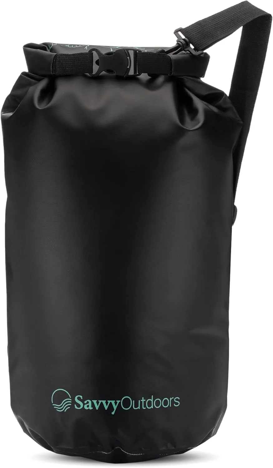 Savvy Outdoors Waterproof Dry Bag - Dry Bags for Food & Gear, Stuff Sacks for Backpacking and Camping Equipment, Waterproof Bag for Beach, Boating, Kayaking (20L, Black)