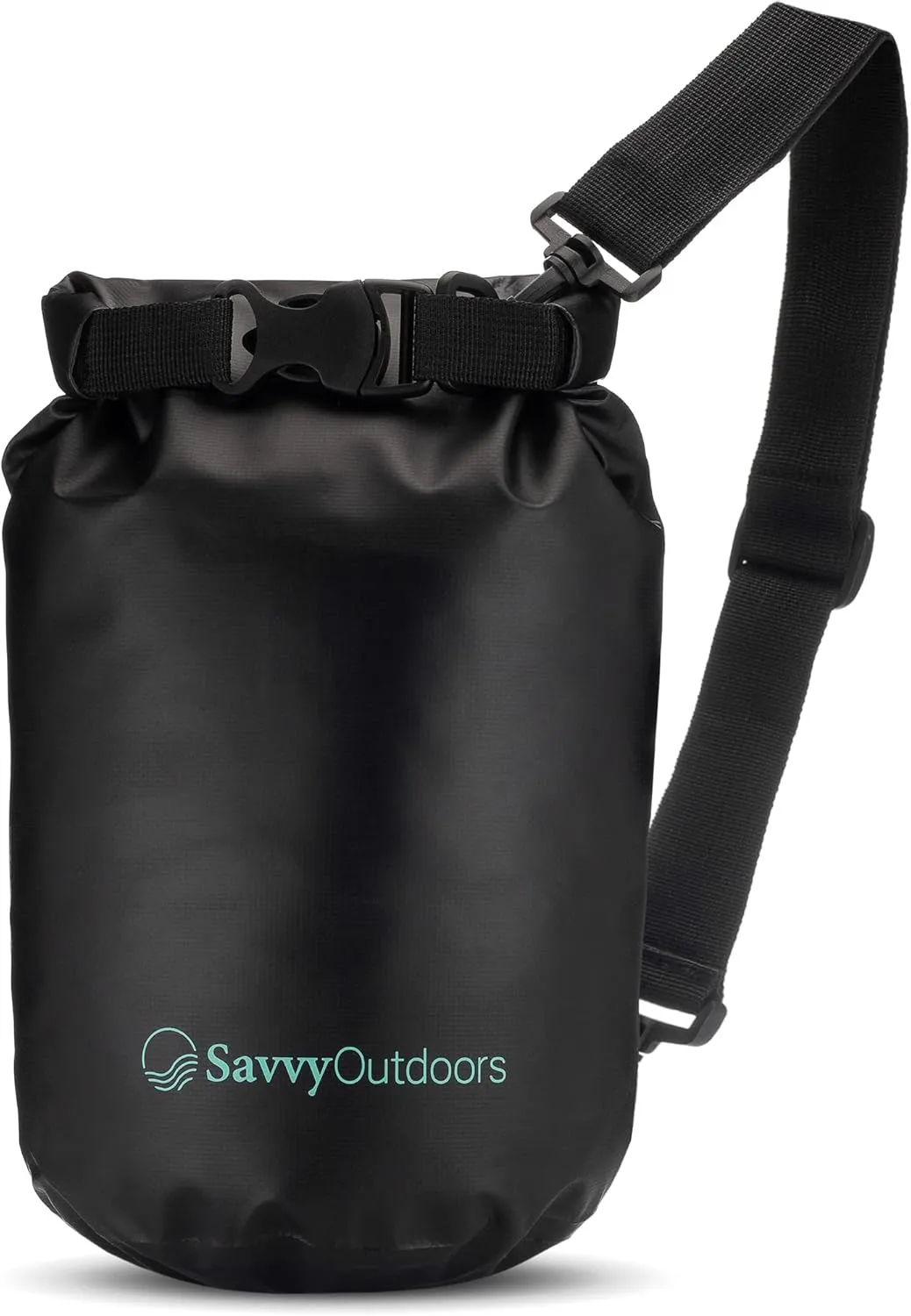Savvy Outdoors Waterproof Dry Bag - Dry Bags for Food & Gear, Stuff Sacks for Backpacking and Camping Equipment, Waterproof Bag for Beach, Boating, Kayaking (5L, Black)