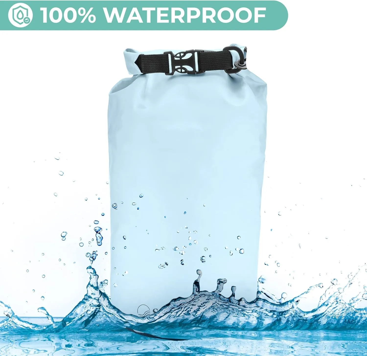 Savvy Outdoors Waterproof Dry Bag - Dry Bags for Food & Gear, Stuff Sacks for Backpacking and Camping Equipment, Waterproof Bag for Beach, Boating, Kayaking, Available in 5L, 10L, 20L, or 30L, Mint