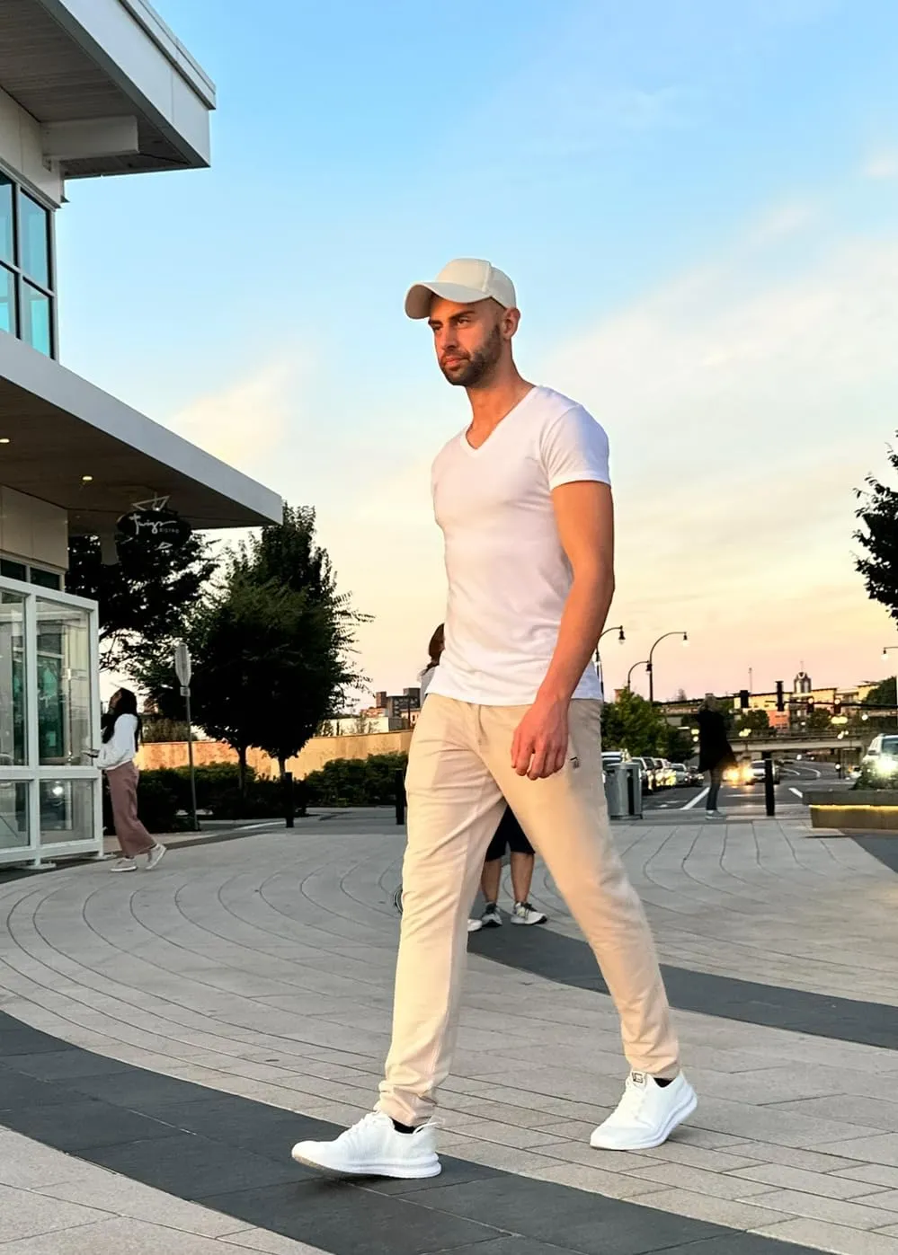 SCR 30/33/36 Inseam Mens Sweatpants with Pockets Tapered Joggers Men Slim Fit Open Bottom Pants Tall, Extra Long