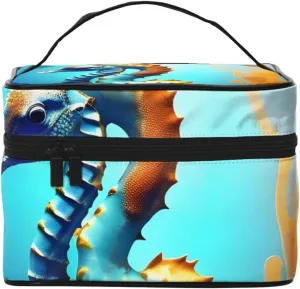 Seabed Coral Seahorse Travel Cosmetic Bag Travel Toiletry Bag Cosmetic Bag For Men And Women,&* Suitable For Cosmetic Toiletries