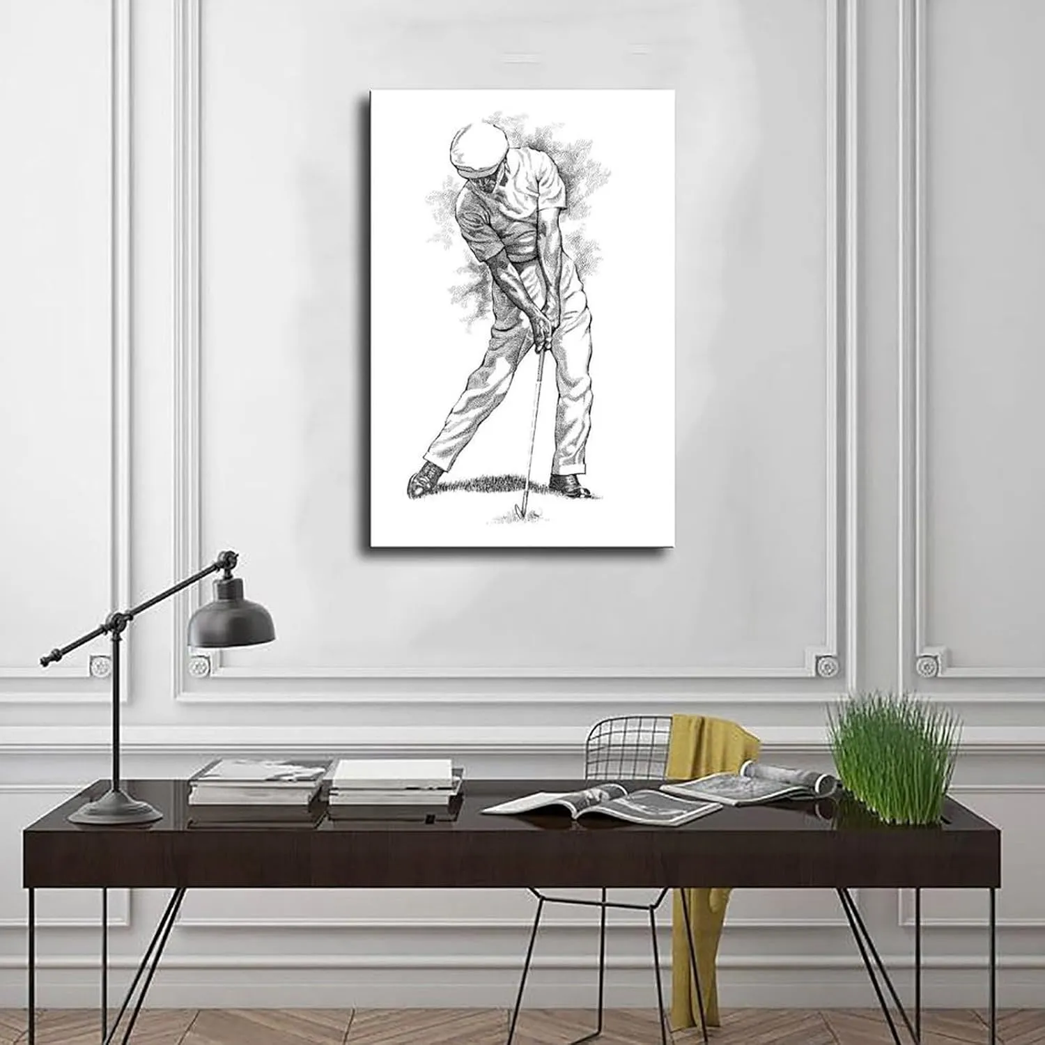 SELcoa Ben Hogan Golf Poster82 Canvas Poster Wall Art Decor Print Picture Paintings for Living Room Bedroom Decoration Frame:16x24inch(40x60cm)