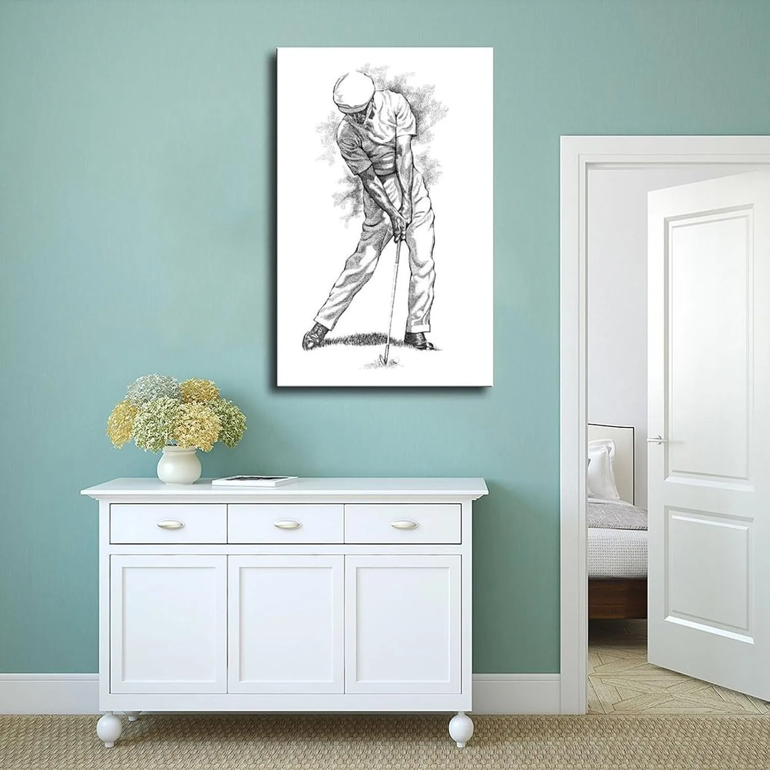 SELcoa Ben Hogan Golf Poster82 Canvas Poster Wall Art Decor Print Picture Paintings for Living Room Bedroom Decoration Frame:16x24inch(40x60cm)