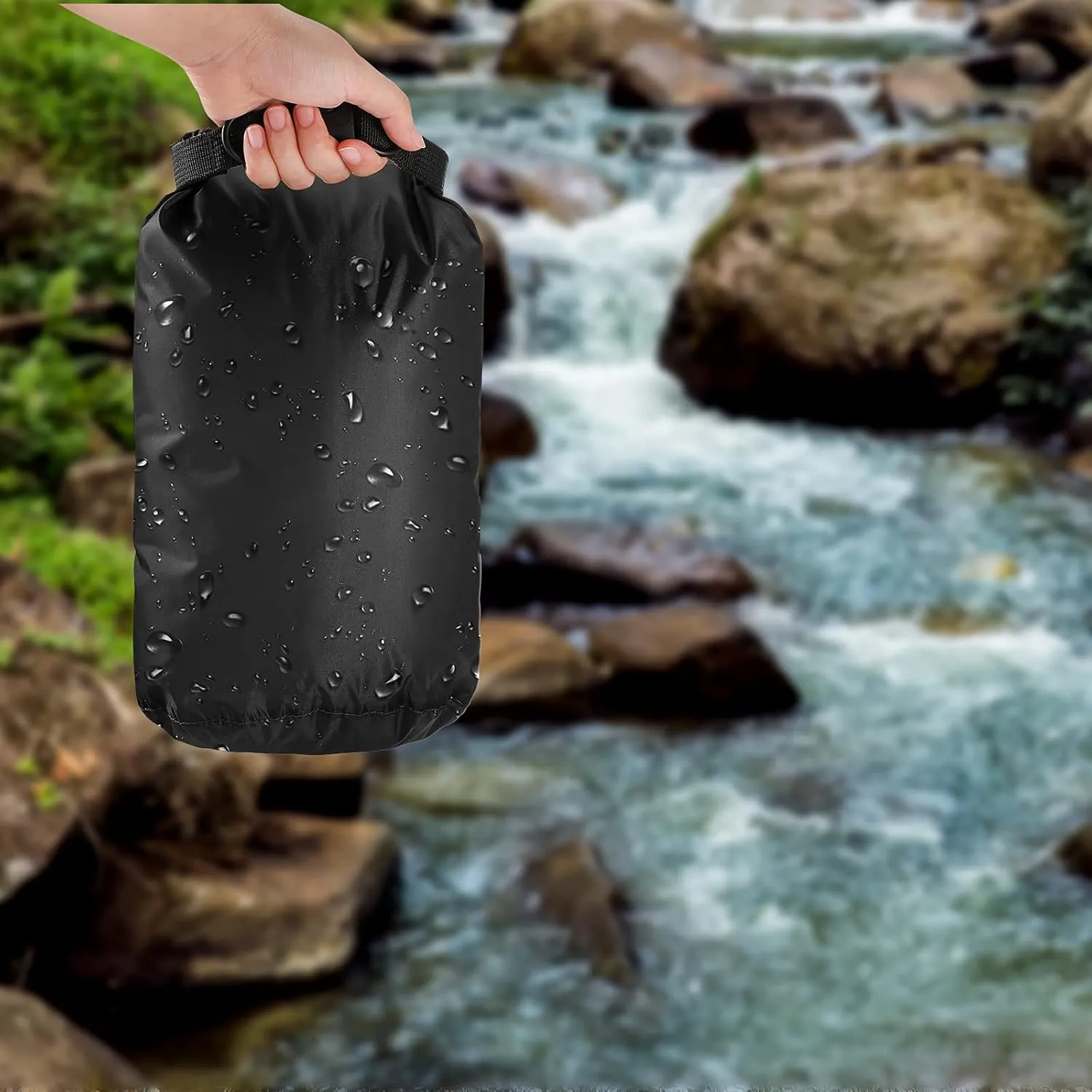 Shappy 6 Pcs Waterproof Dry Bag Set Dry Sacks Lightweight Airtight Combo Set with 20 L 15 L 10 L 8 L 5 L 3 L Sacks and Long Adjustable Shoulder Strap for Boating Hiking Camping
