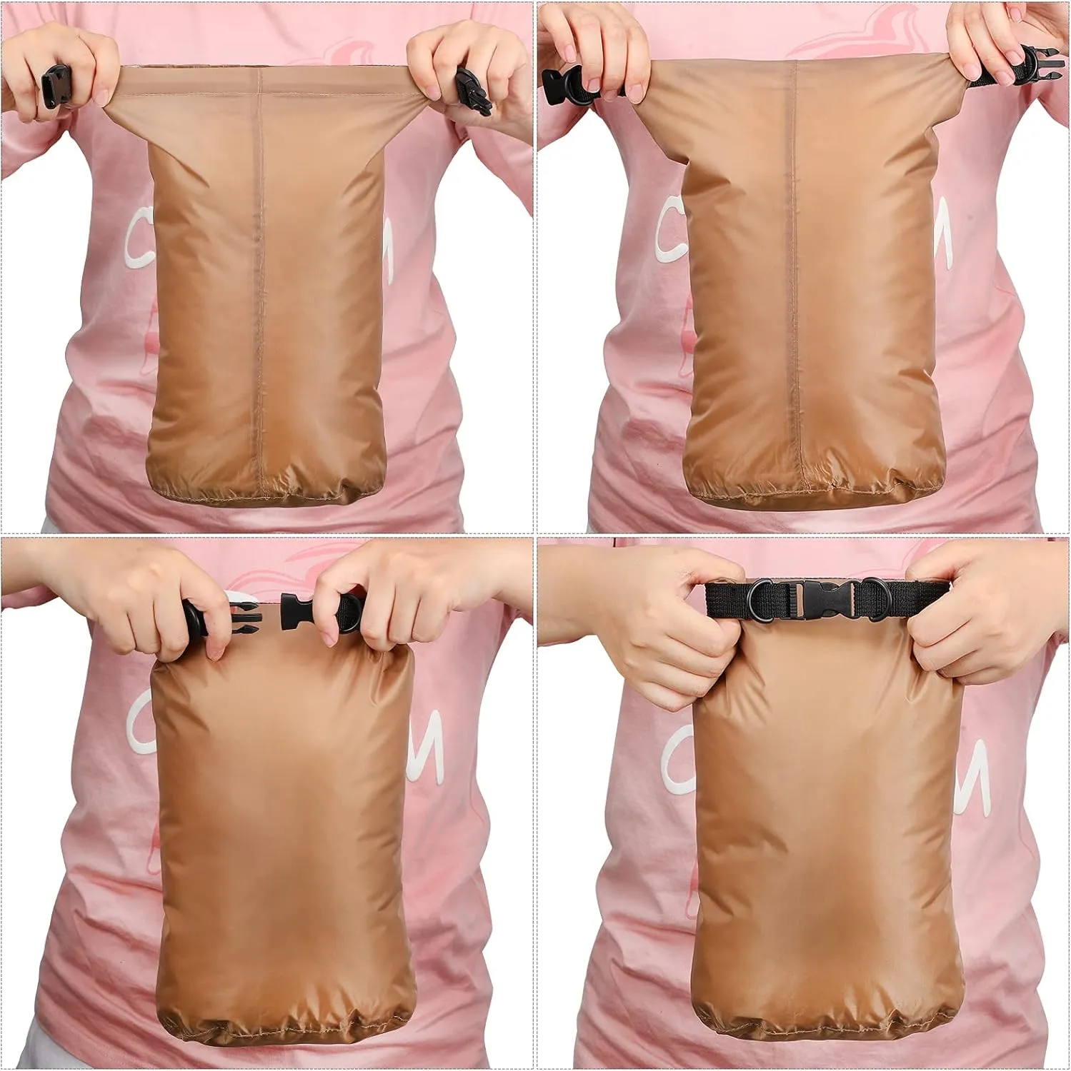 Shappy 6 Pcs Waterproof Dry Bag Set Dry Sacks Lightweight Airtight Combo Set with 20 L 15 L 10 L 8 L 5 L 3 L Sacks and Long Adjustable Shoulder Strap for Boating Hiking Camping