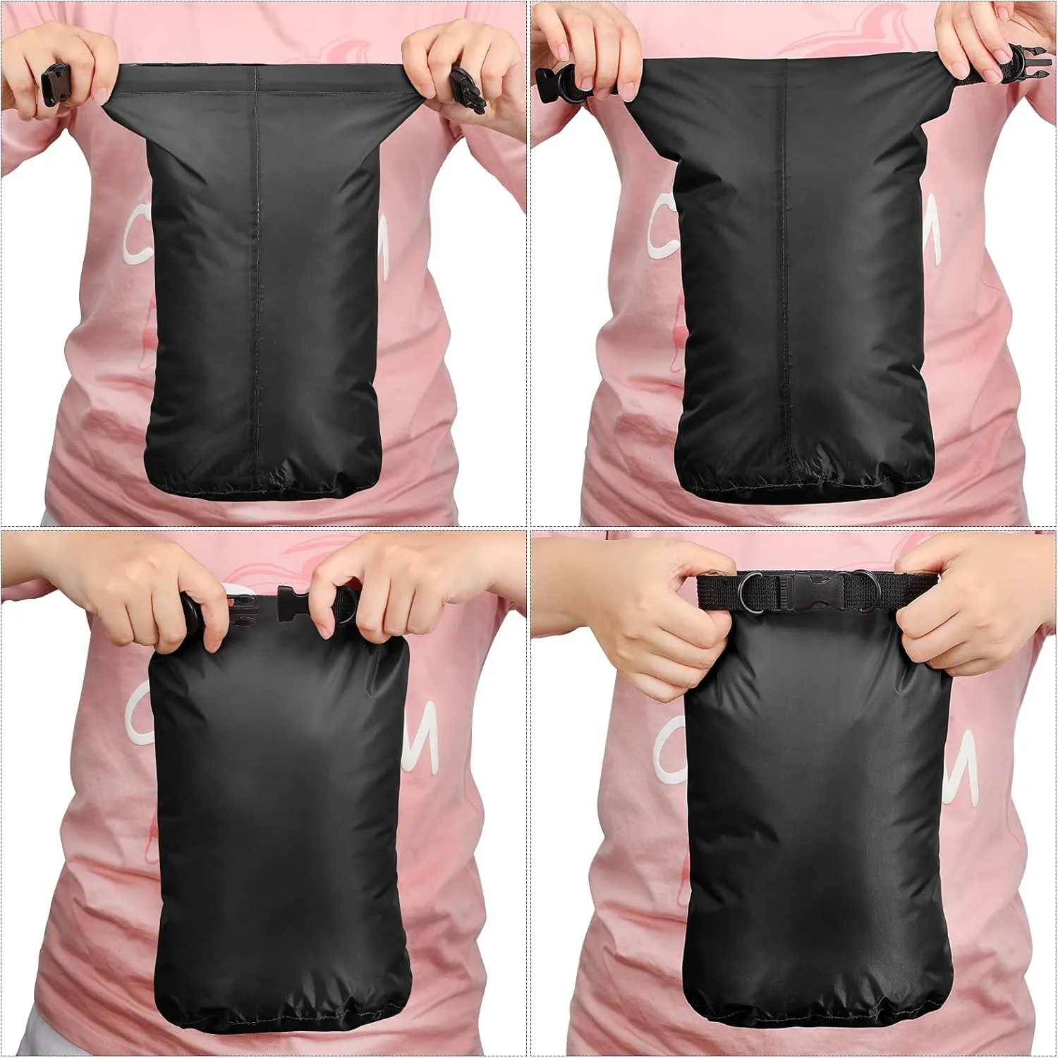Shappy 6 Pcs Waterproof Dry Bag Set Dry Sacks Lightweight Airtight Combo Set with 20 L 15 L 10 L 8 L 5 L 3 L Sacks and Long Adjustable Shoulder Strap for Boating Hiking Camping