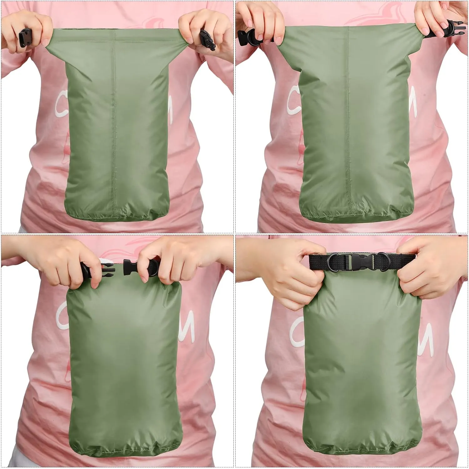 Shappy 6 Pcs Waterproof Dry Bag Set Dry Sacks Lightweight Airtight Combo Set with 20 L 15 L 10 L 8 L 5 L 3 L Sacks and Long Adjustable Shoulder Strap for Boating Hiking Camping