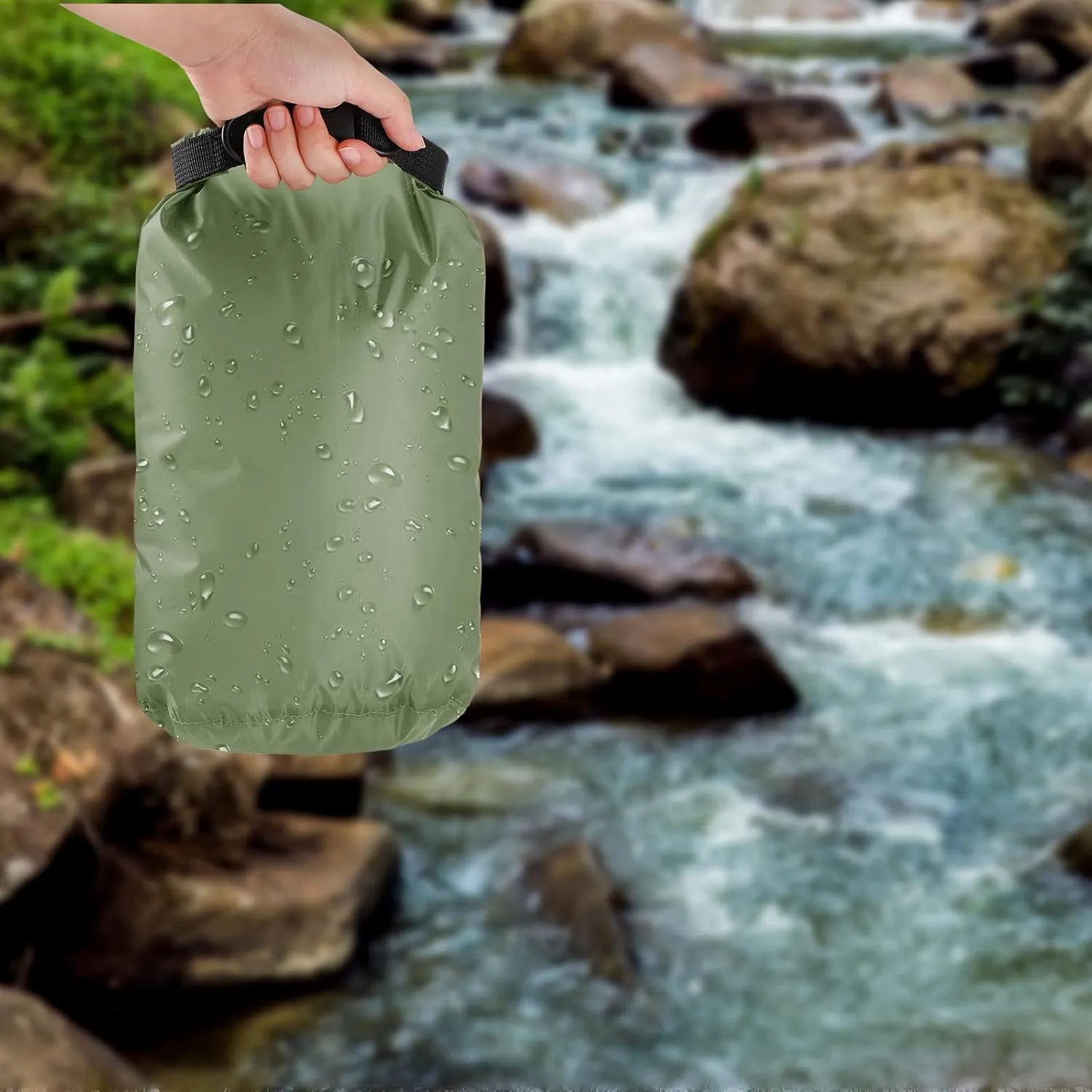 Shappy 6 Pcs Waterproof Dry Bag Set Dry Sacks Lightweight Airtight Combo Set with 20 L 15 L 10 L 8 L 5 L 3 L Sacks and Long Adjustable Shoulder Strap for Boating Hiking Camping